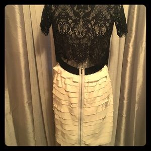 Bcbg above the knee ruffle skirt